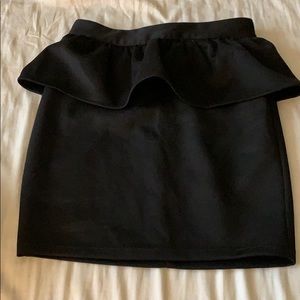 Black mini skirt
